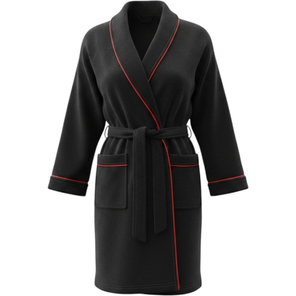Rae Dunn Hocus Pocus Plush‎ Black Fleece Robe Halloween Womens Size M